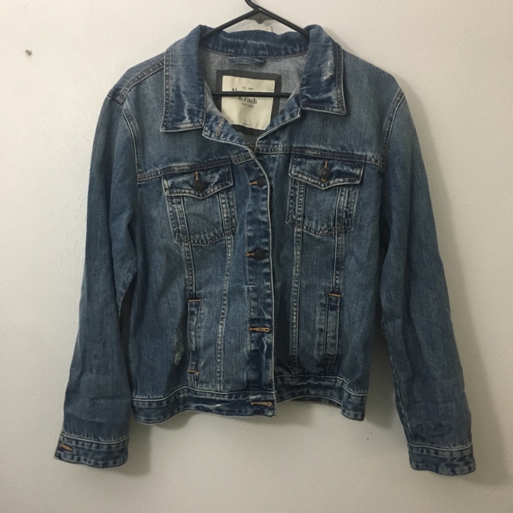 Abercrombie & Fitch Distressed Denim Jacket
